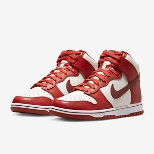 Nike dunk high 70 women size 11.5 men 10 white red